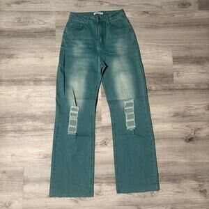 Green Genleck XS distressed jeans